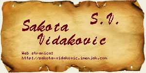 Šakota Vidaković vizit kartica